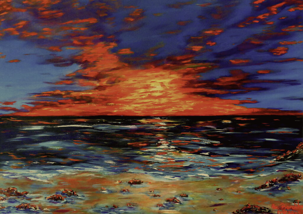 Sonnenuntergang über dem Meer